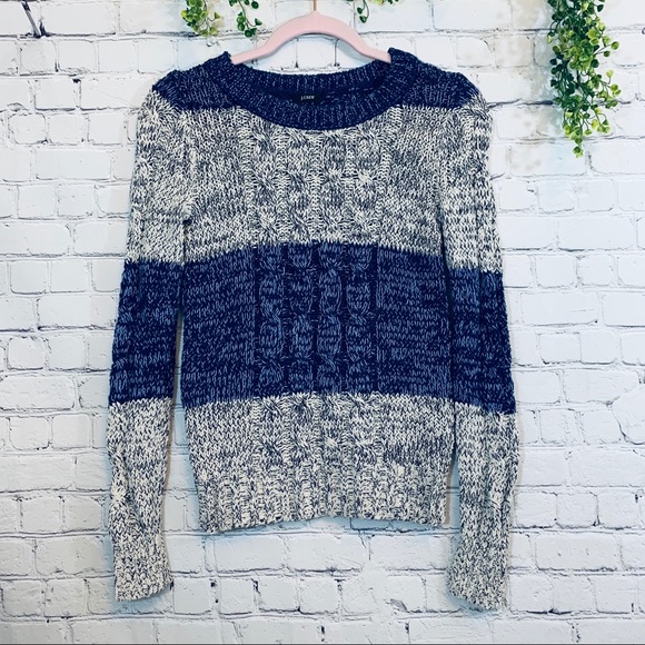 JCrew | Color Block Chunky Knit Sweater